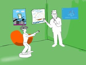 John, "we have a show to record, Molly." Molly, "I said 30 degrees PORT, not STARBOARD, Roomba!"